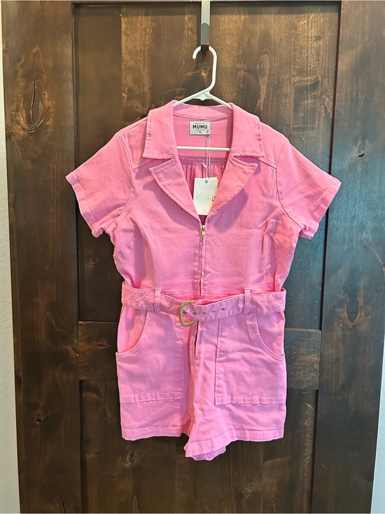 Show Me Your MuMu Pants - Show Me Your Mumu Pink Collared Romper